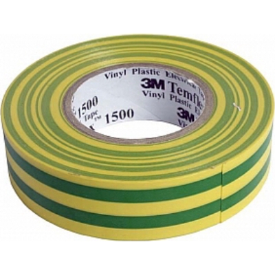 Temflex 1500 tape 19mmx20m geel/groen
