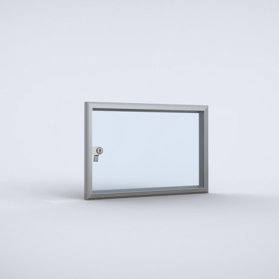 Alu zichtdeur met acrylaatruit 500x300