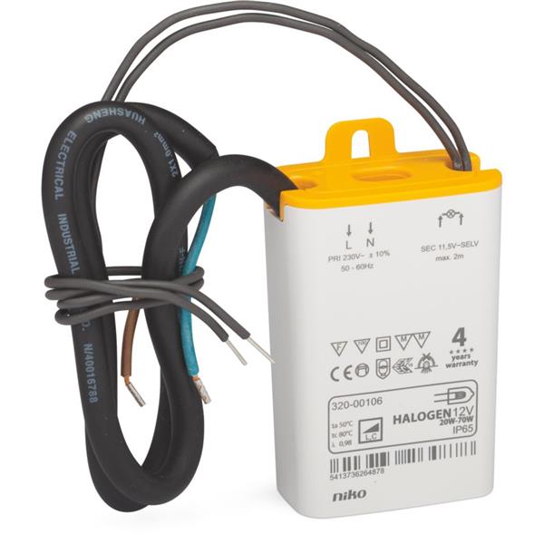 Transfo elek.70W draad PRI en SEC